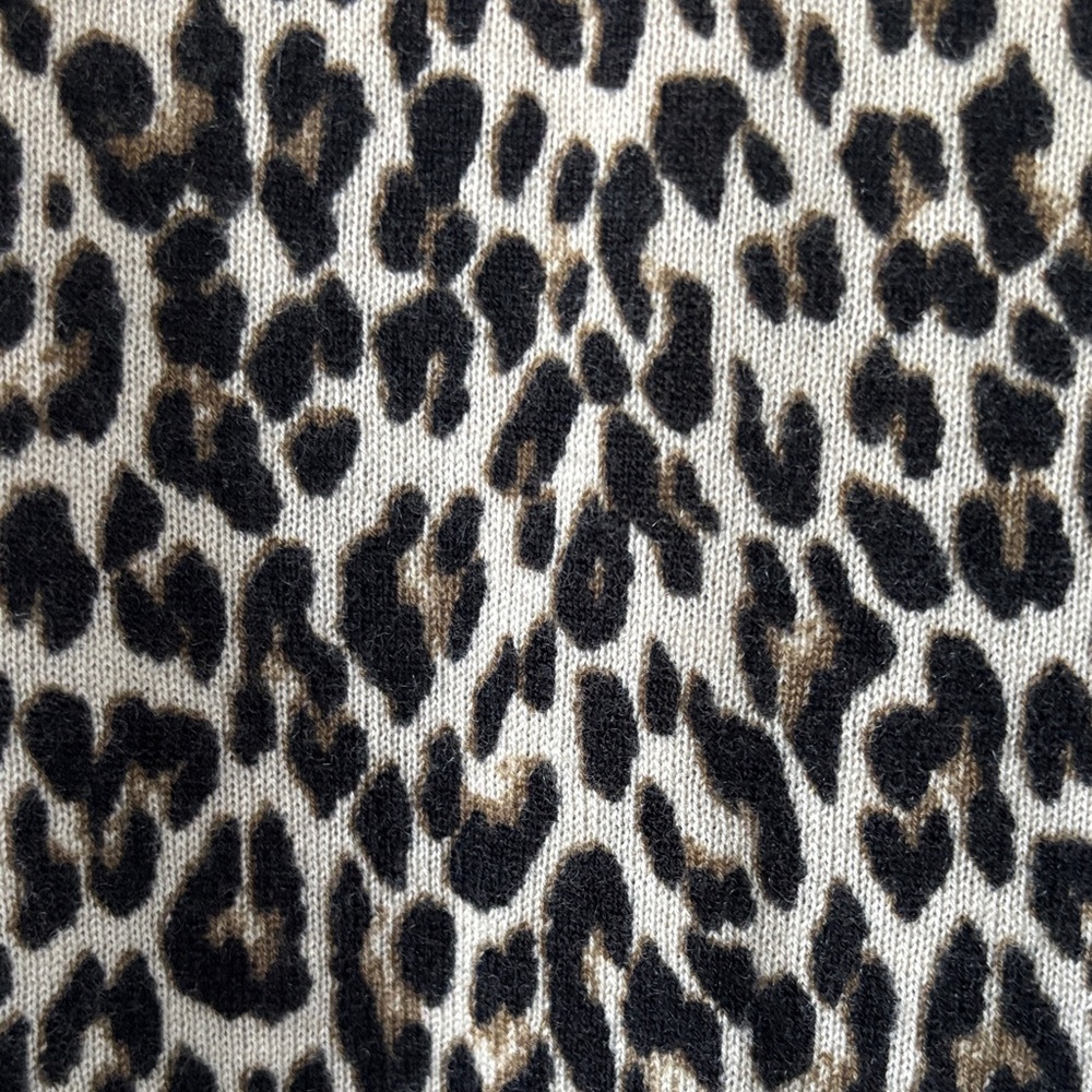J. Crew Leopard Print Cardigan - Black and Cream - Picture 4 of 4